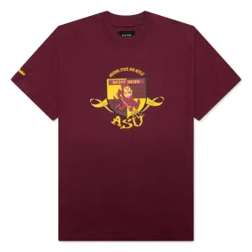 Feature x ASU Crest Tee - Maroon