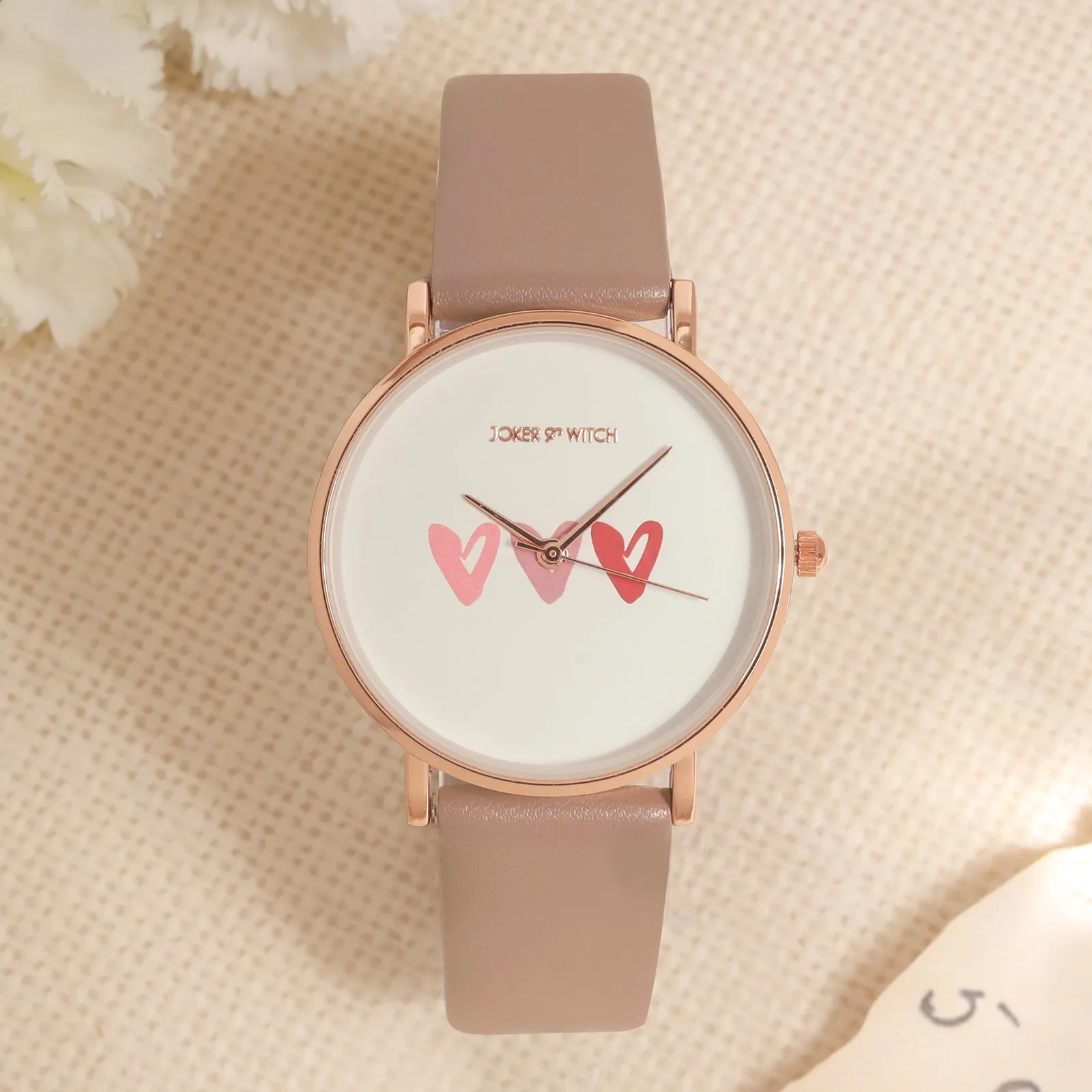 Frolic Mauve PU Strap Watch