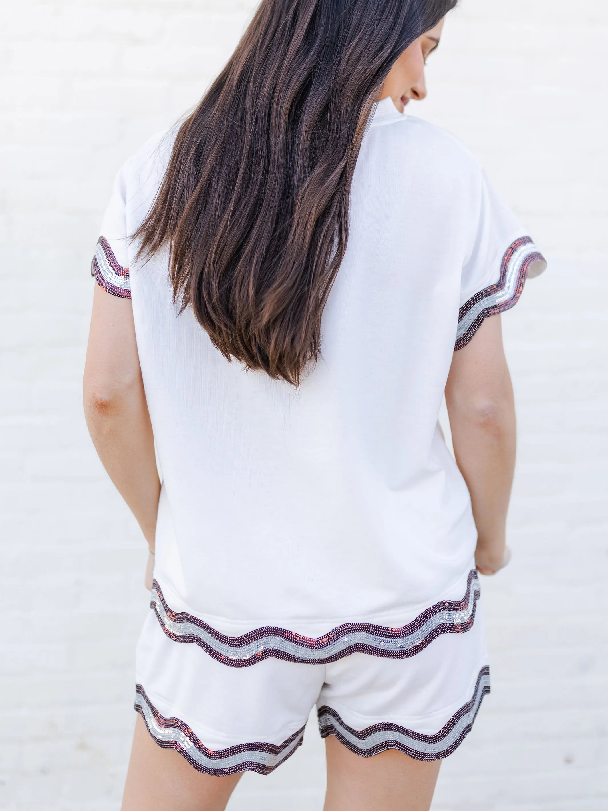 Ginny Shorts | Maroon   White