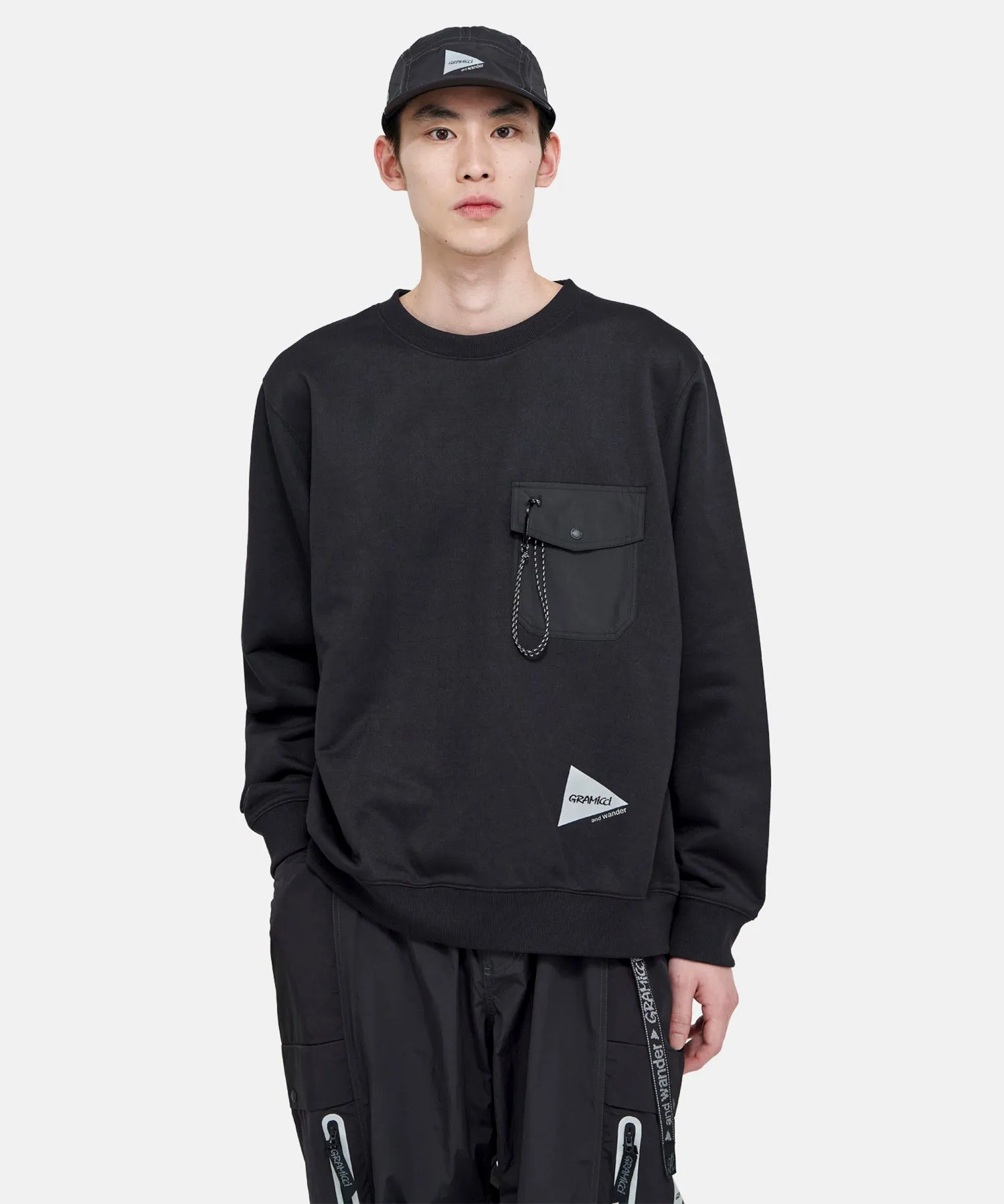 Gramicci x and wander Pocket Sweatshirt