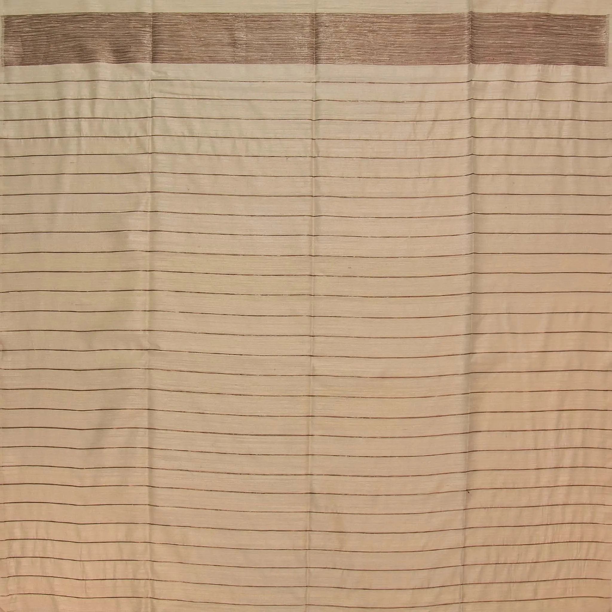 Handwoven Cream Bengal Matka Silk Saree - 322N013247DSS