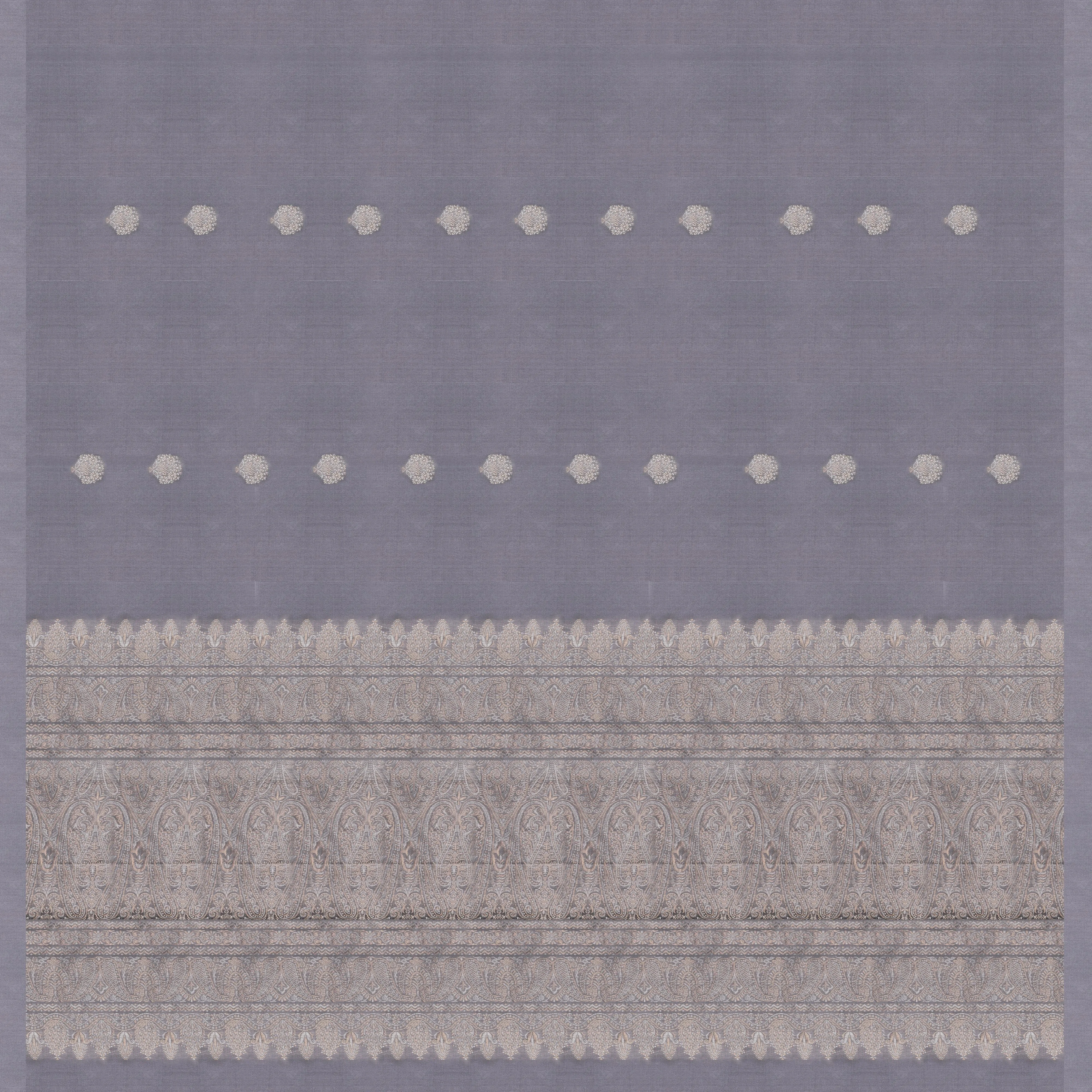 Handwoven Grey Soft Silk Saree - 2088T010523DSC