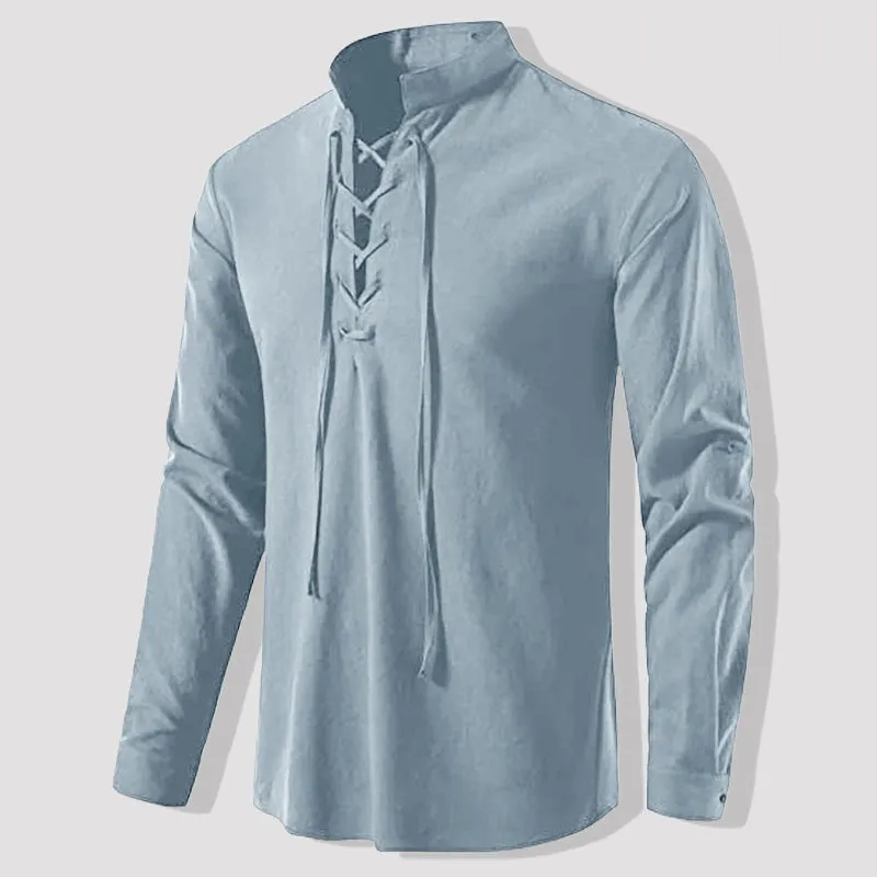 Hippie Casual Stand Collar Shirt