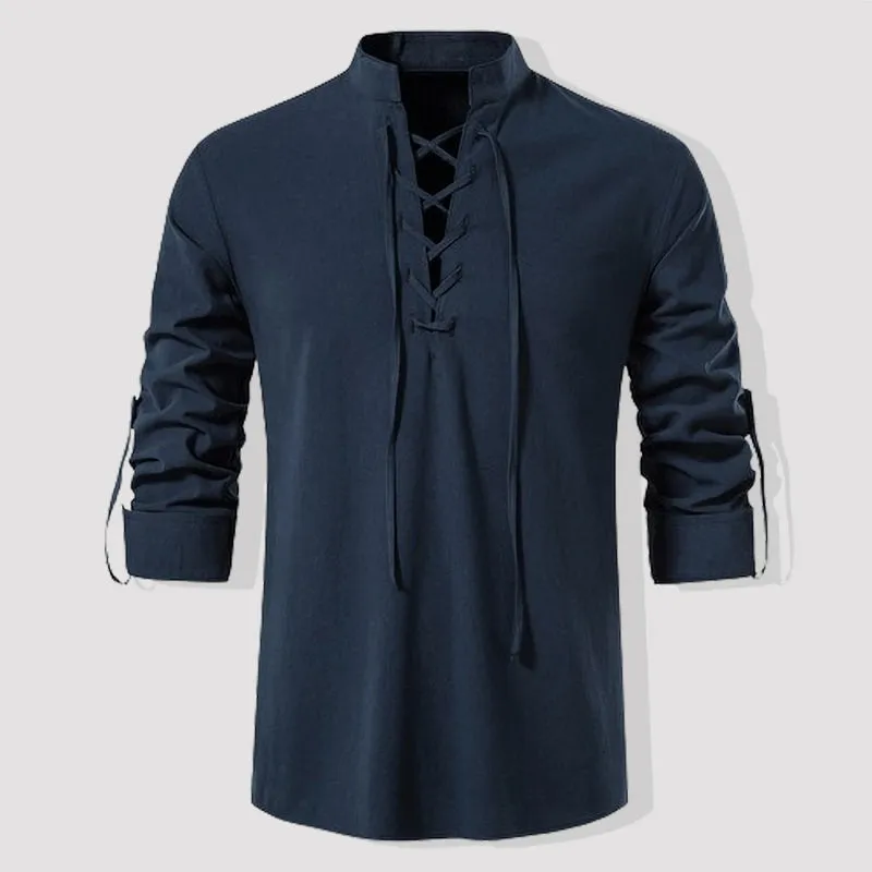 Hippie Casual Stand Collar Shirt