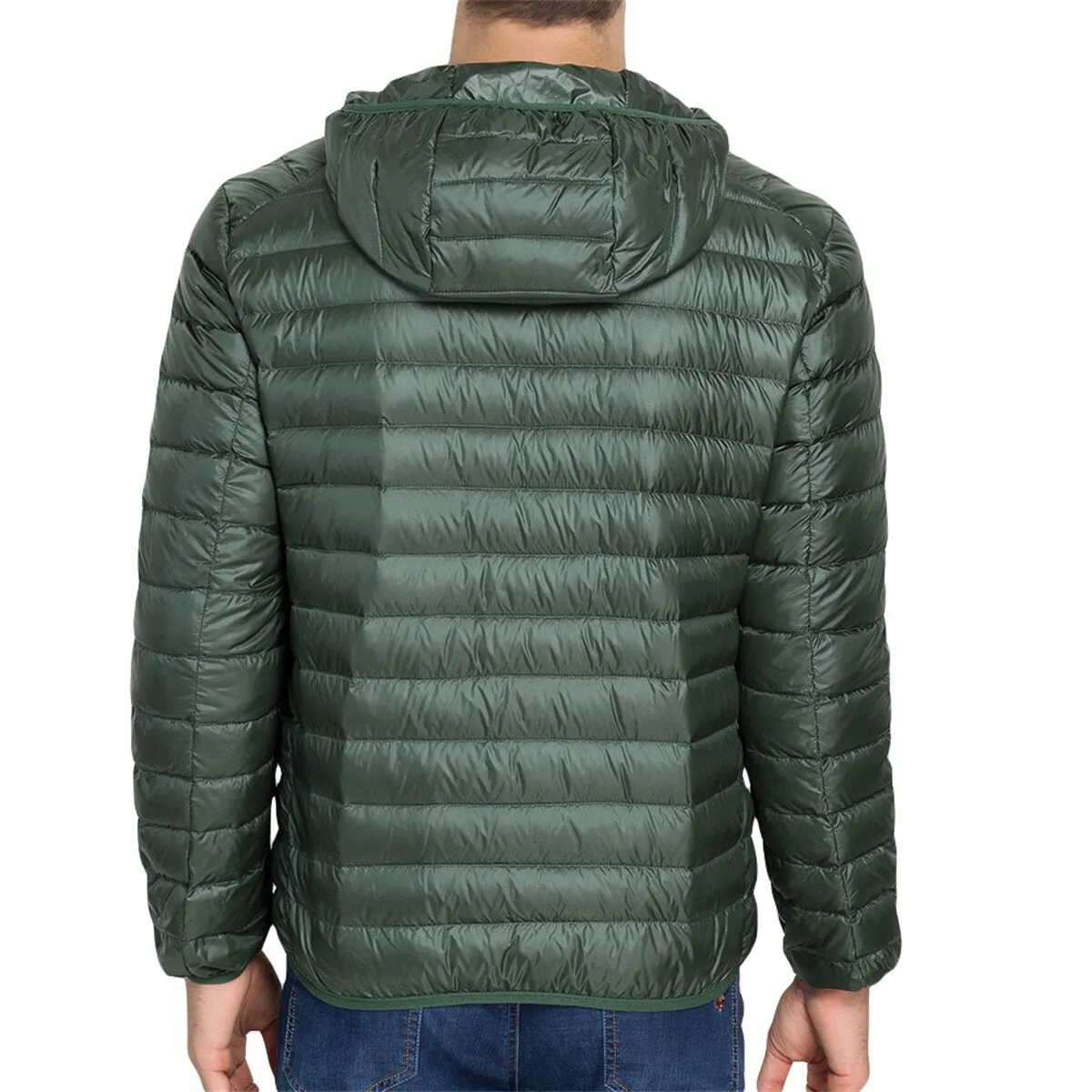 Hooded Lightweight Water-Resistant Jacket DarkGreen