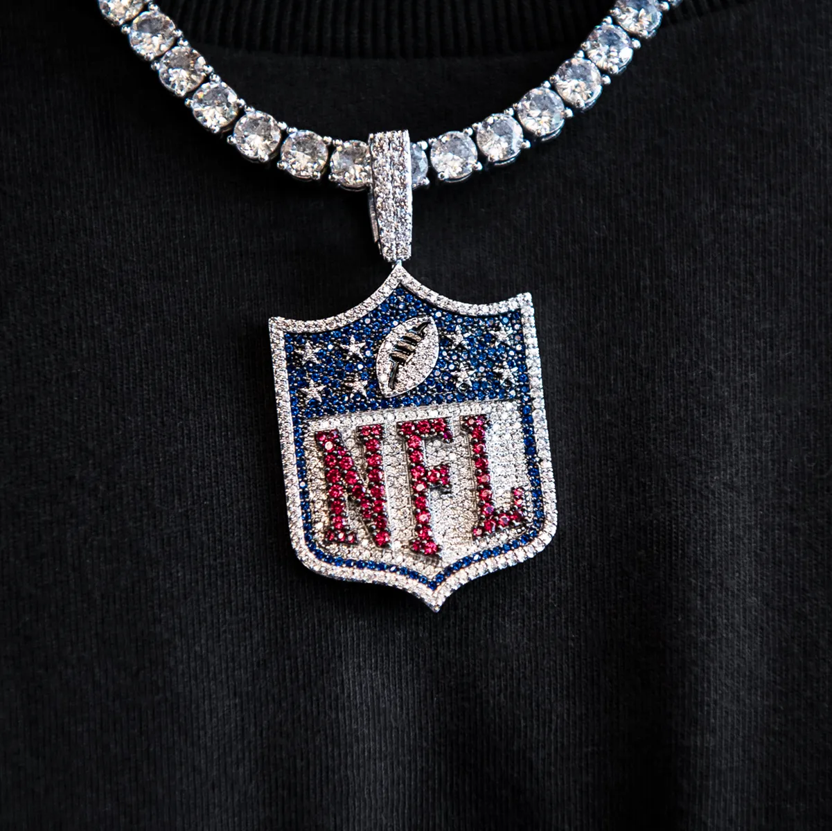 Iced NFL Logo Pendant