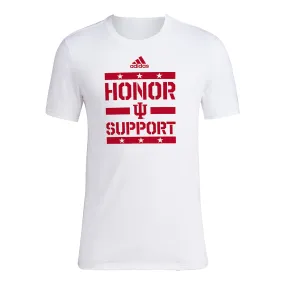 Indiana Hoosiers Adidas Honor and Support White T-Shirt