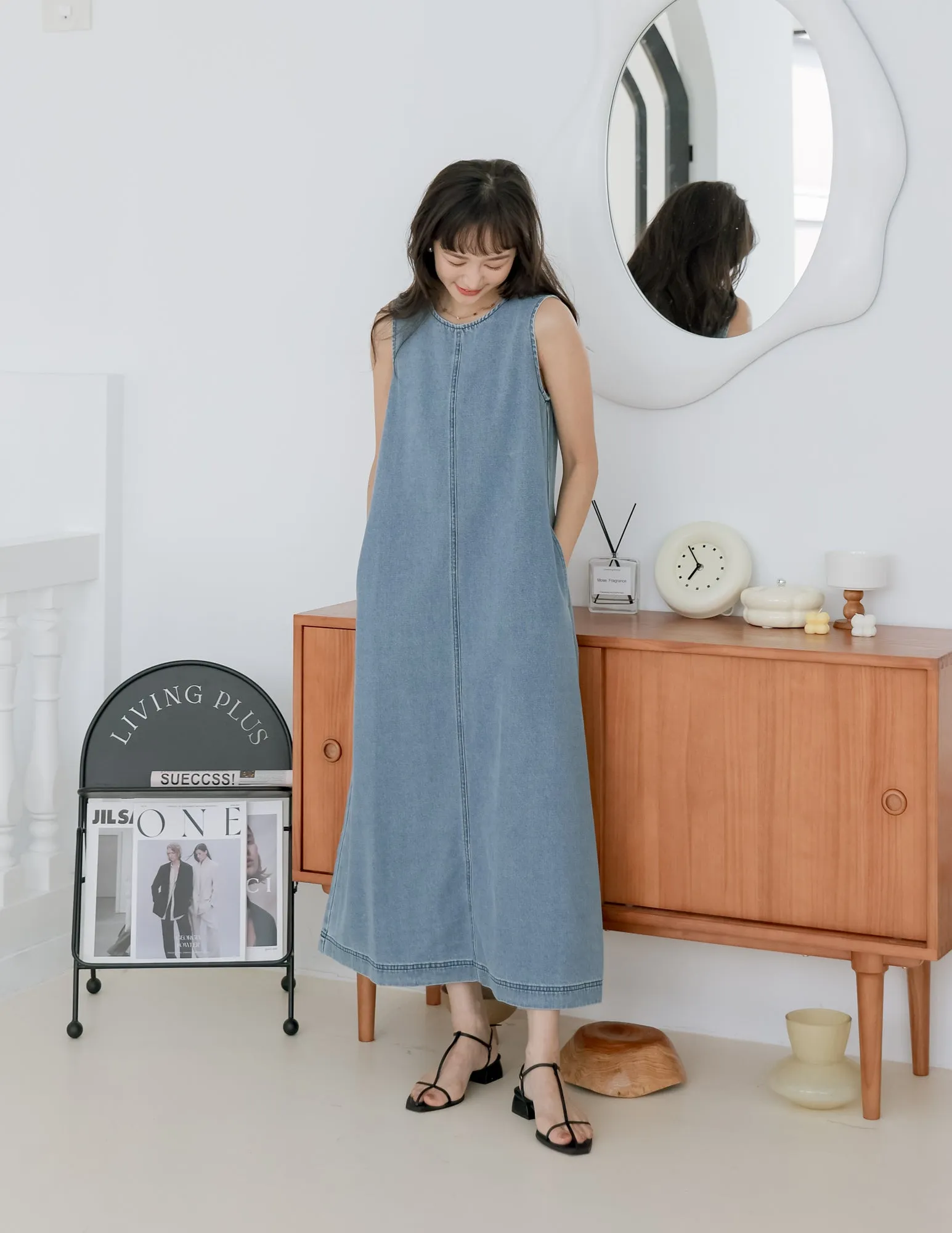 Janet Denim Dress in Light Wash