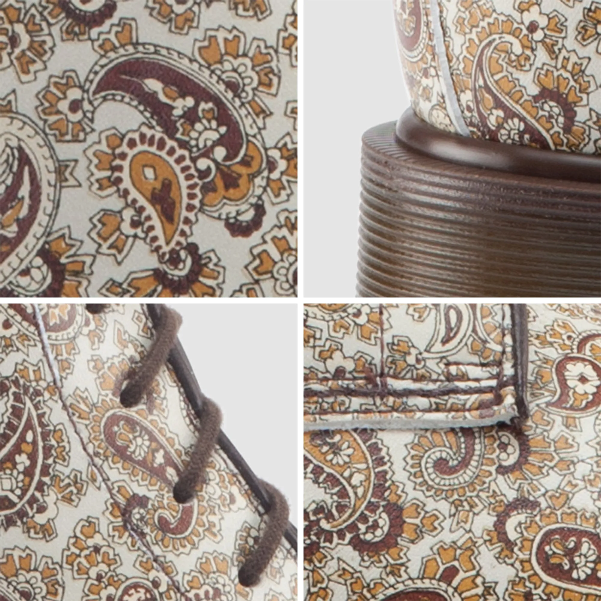 JEFFREY BEIGE BROWN PAISLEY BOOT