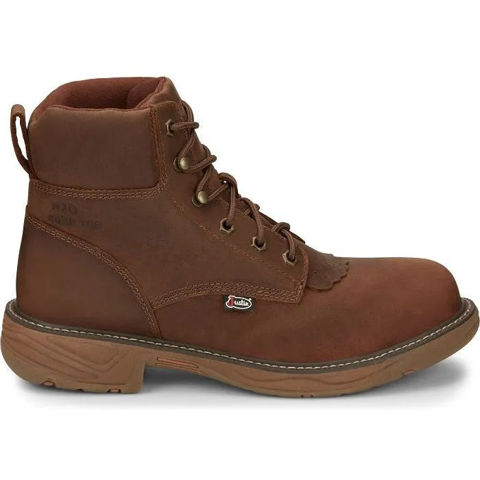 Justin Men's Rush 6" Nano CT wP Western Work Boot -Brown- SE466