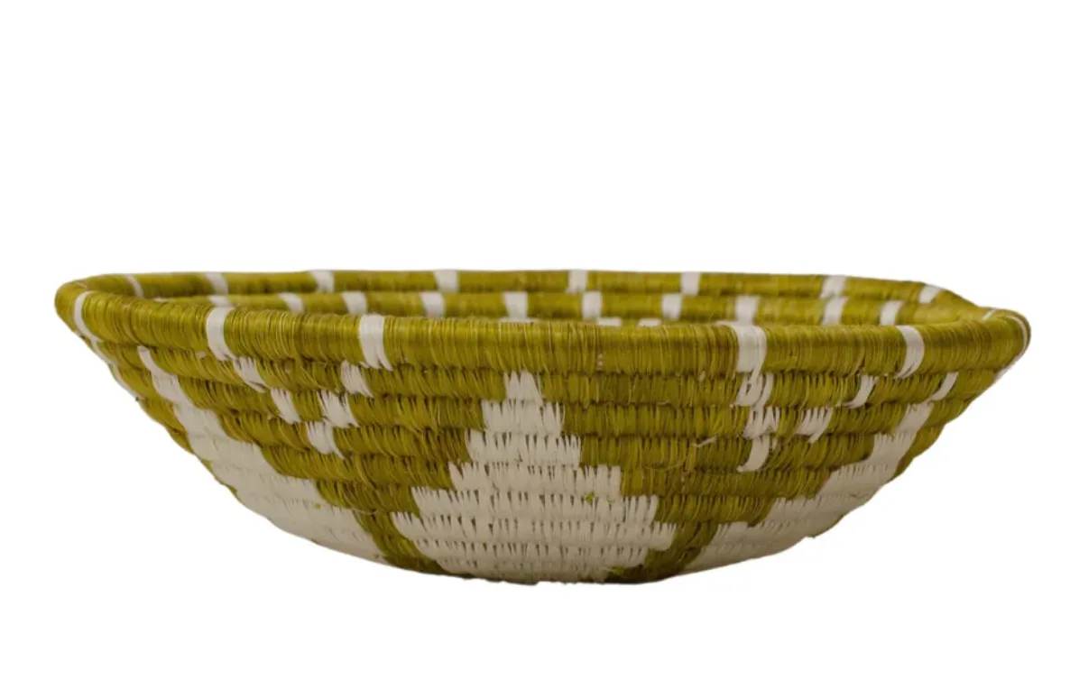 Kazi :: 6 Small Olive Hope Round Basket