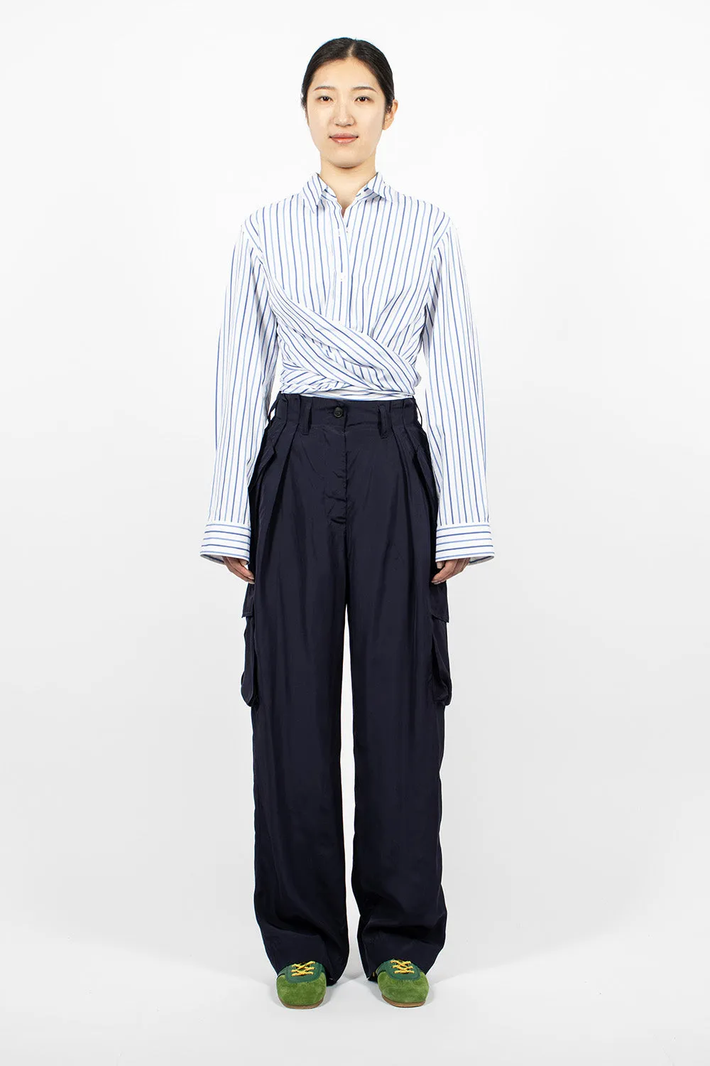 Knotted Shirt Blue Stripe