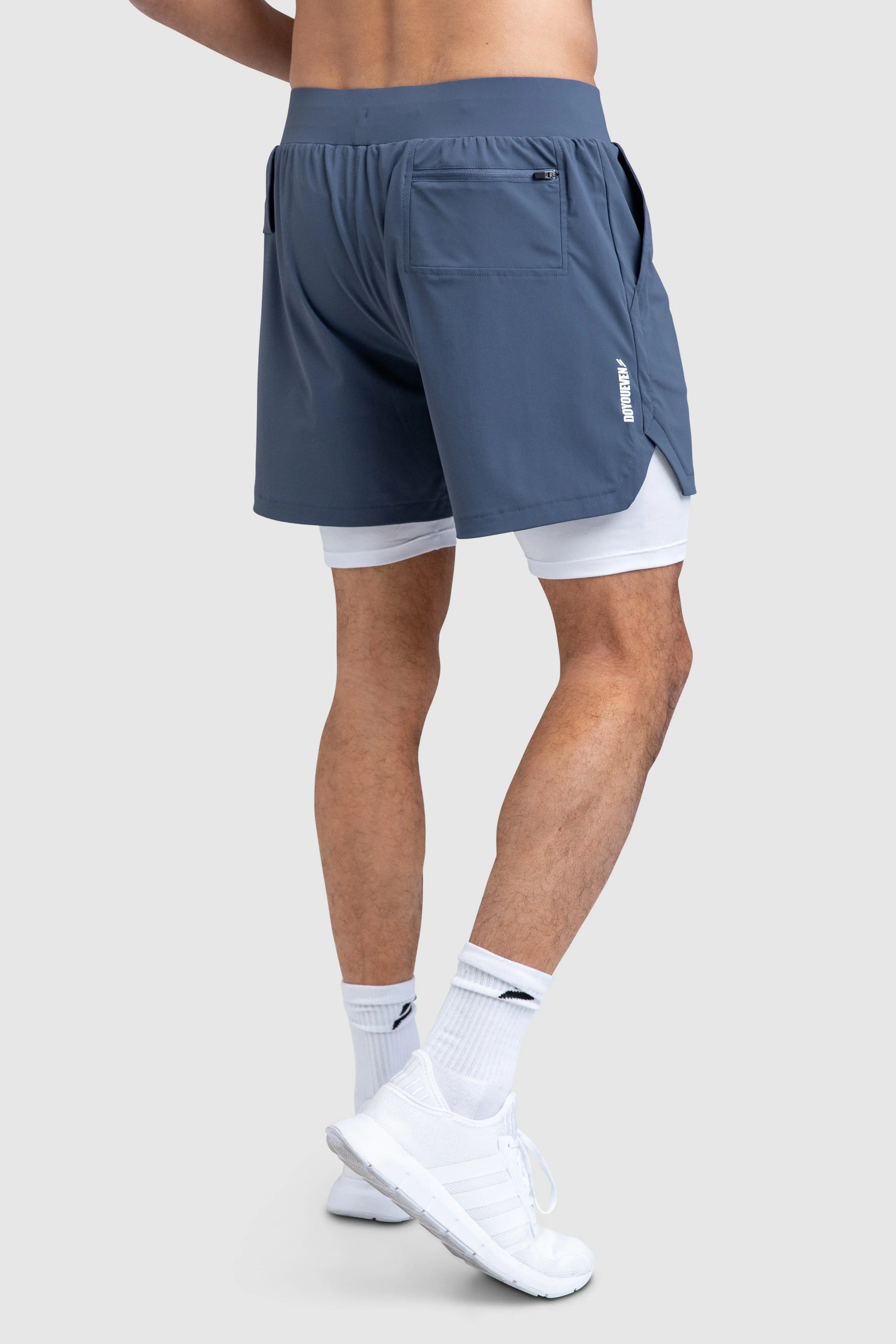 Level Up Shorts - Steel Blue