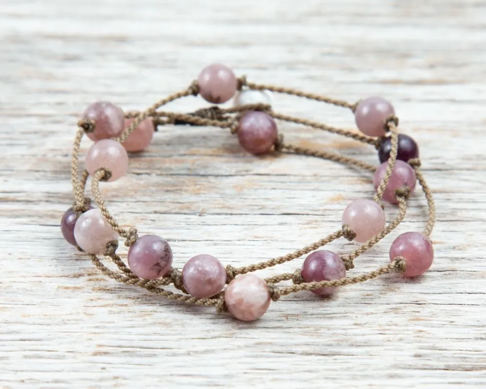 Light Lepidolite Round Medium - Wrap