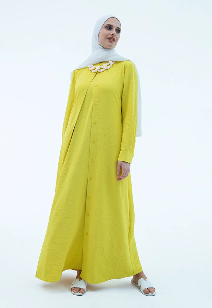 Maxi Shirt Dress With Self-Fabric Belt