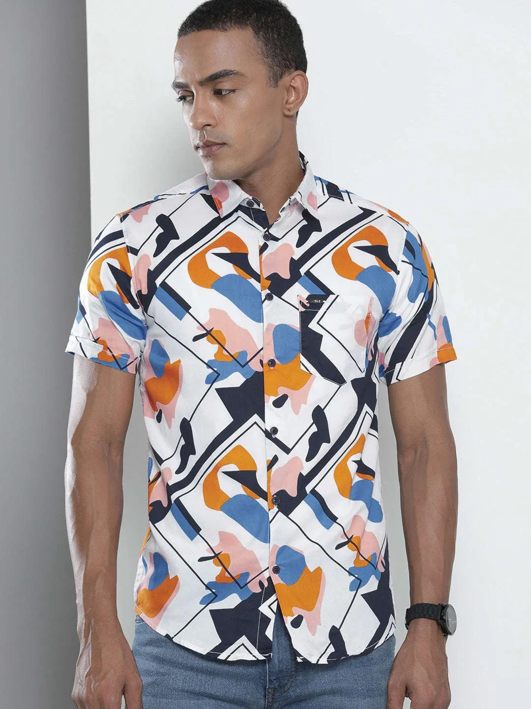 Men Abstract Casual Shirt