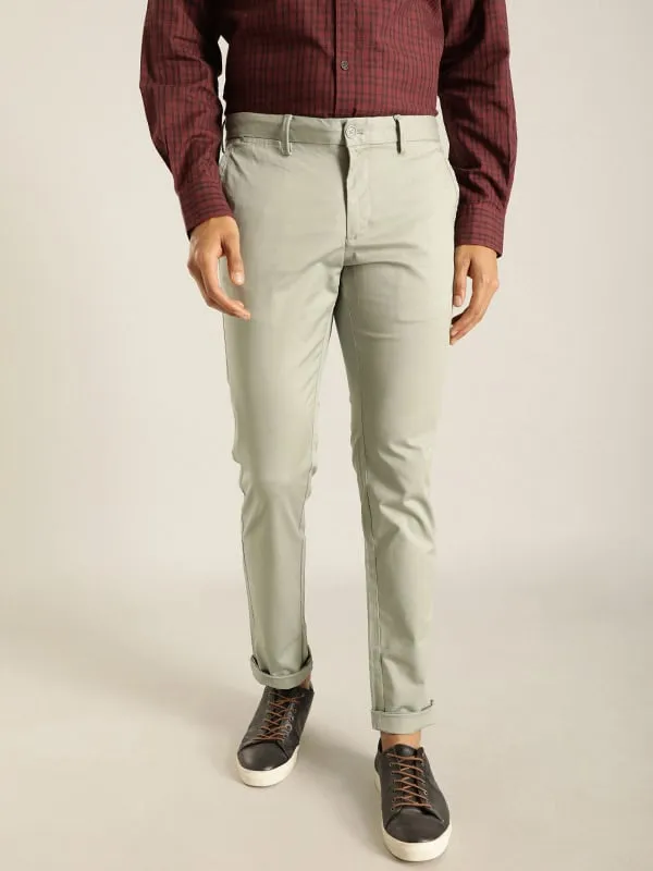 Men Brooklyn Fit Cotton Blend Trouser