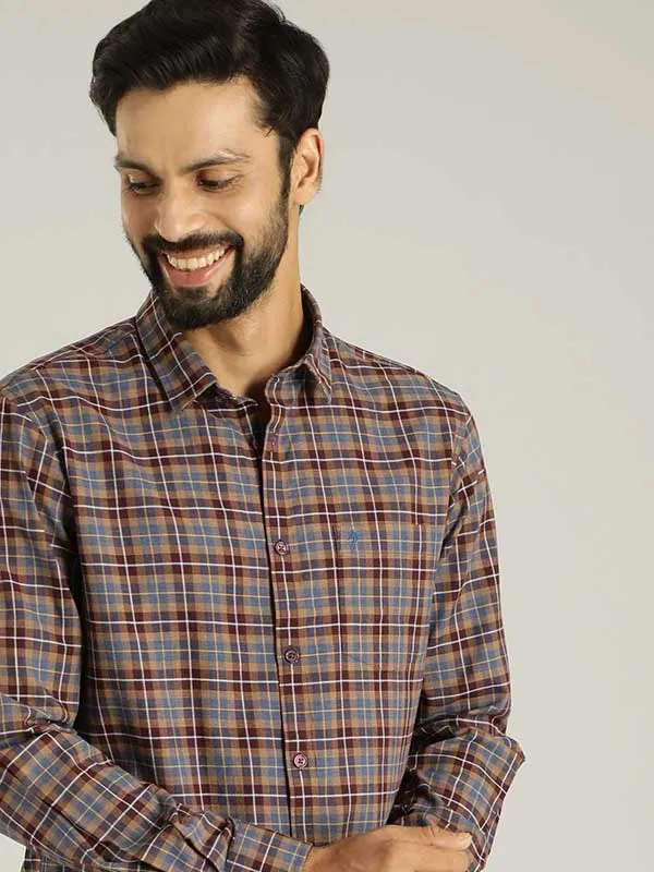 Men Checked Full Sleeve Cotton Shirt