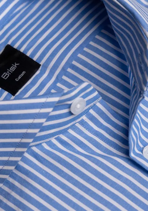 Mid Blue Summer Stripes Shirt