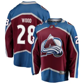 Miles Wood Colorado Avalanche Fanatics Branded Home Breakaway Jersey - Maroon