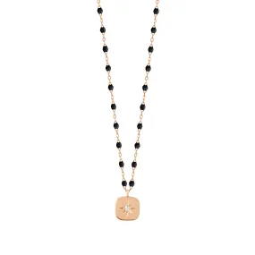 Miss Gigi Black diamond necklace, Rose Gold, 16.5"