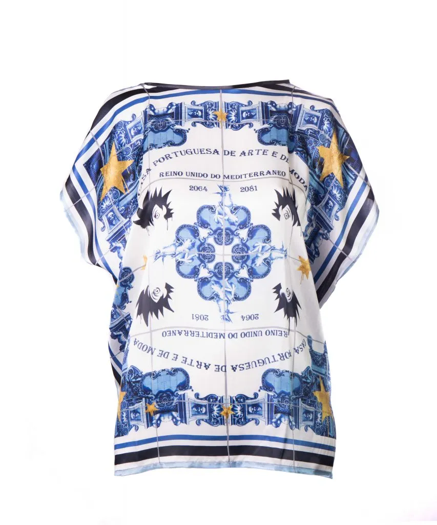 NHVR Silk Azulejos Blouse