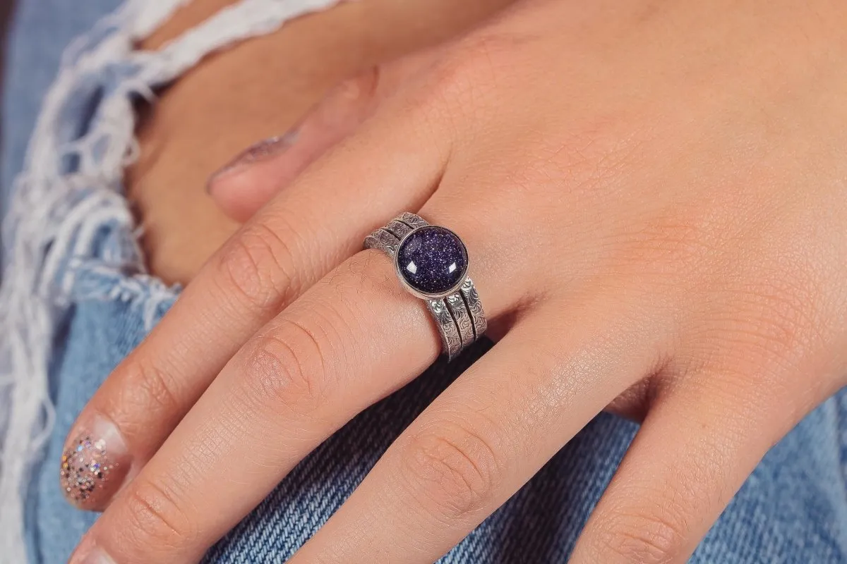 Night Sky Constellation Solitaire Ring