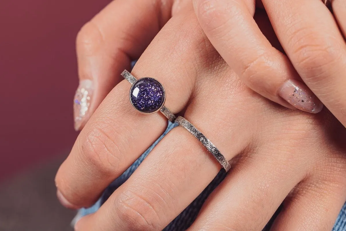 Night Sky Constellation Solitaire Ring