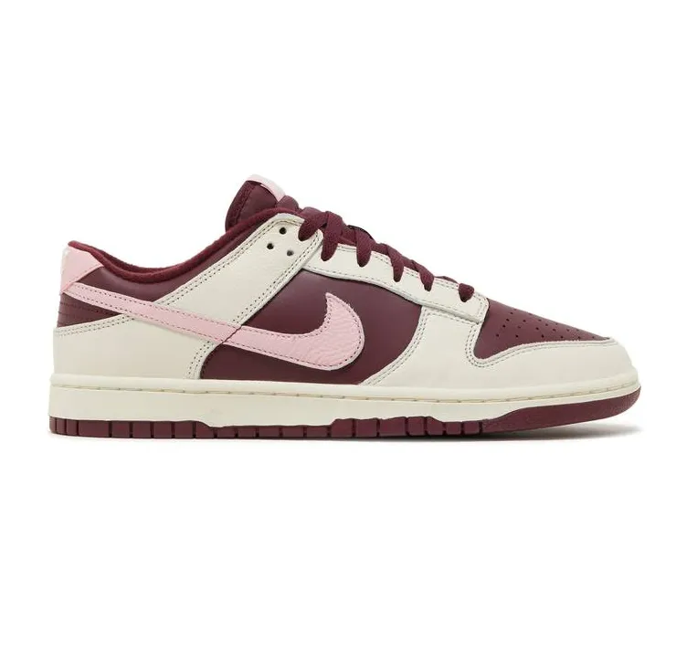 Nike Men's Dunk Low Retro RPM Shoes -  Pale Ivory / Medium Soft Pink / Night Maroon