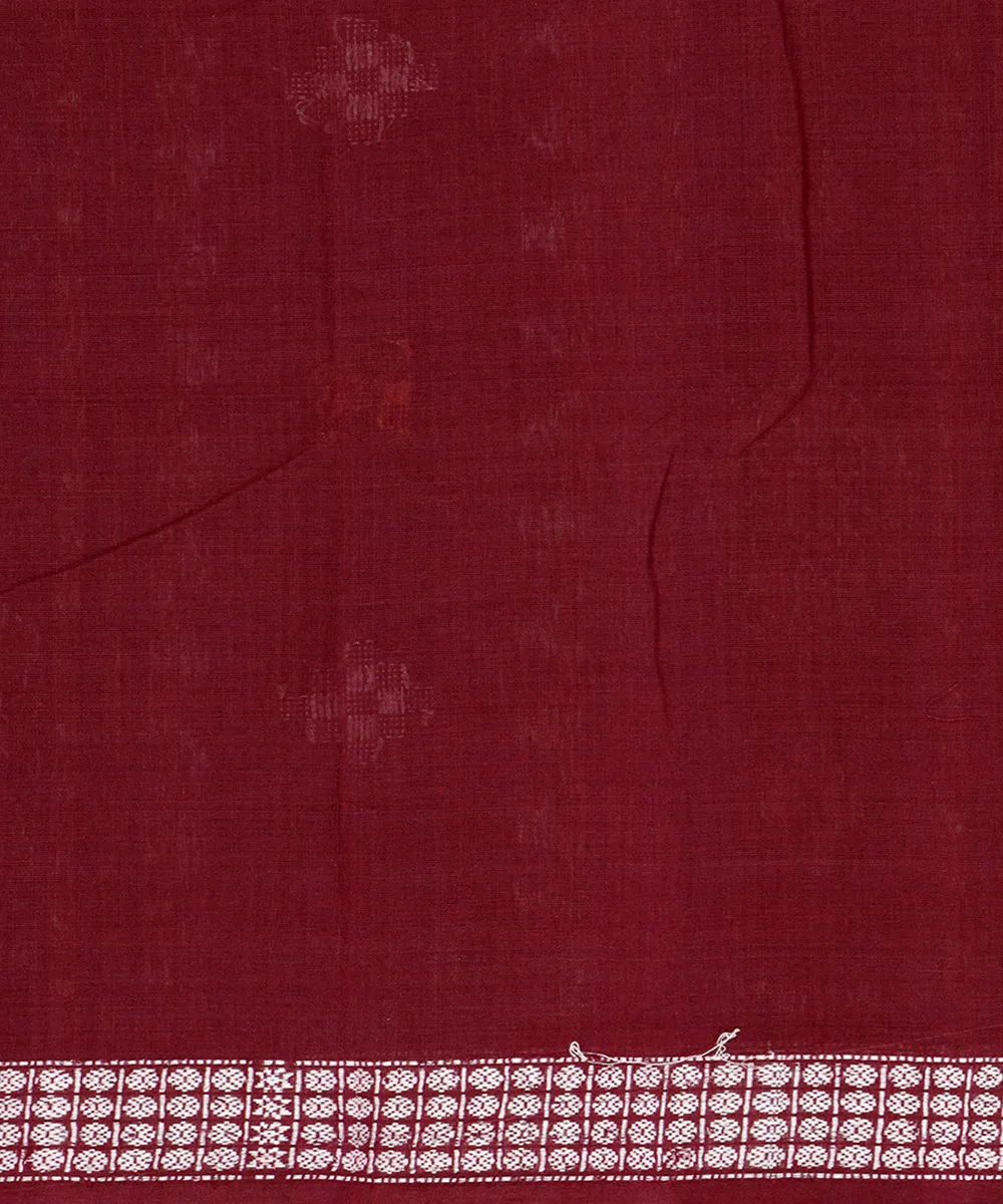 Olive green maroon cotton silk handloom nuapatna saree