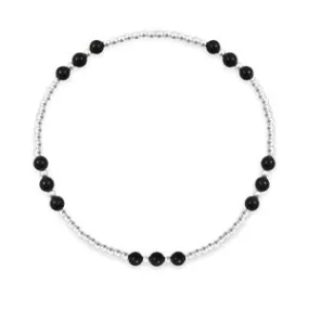 Onyx ball stretch bracelet