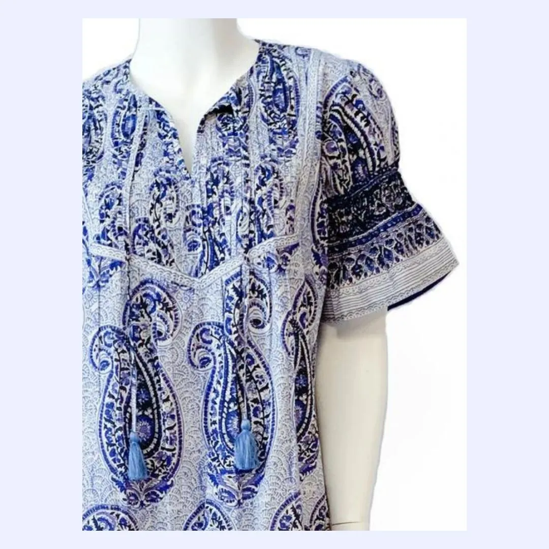 Paisley Short Sleeve Dress