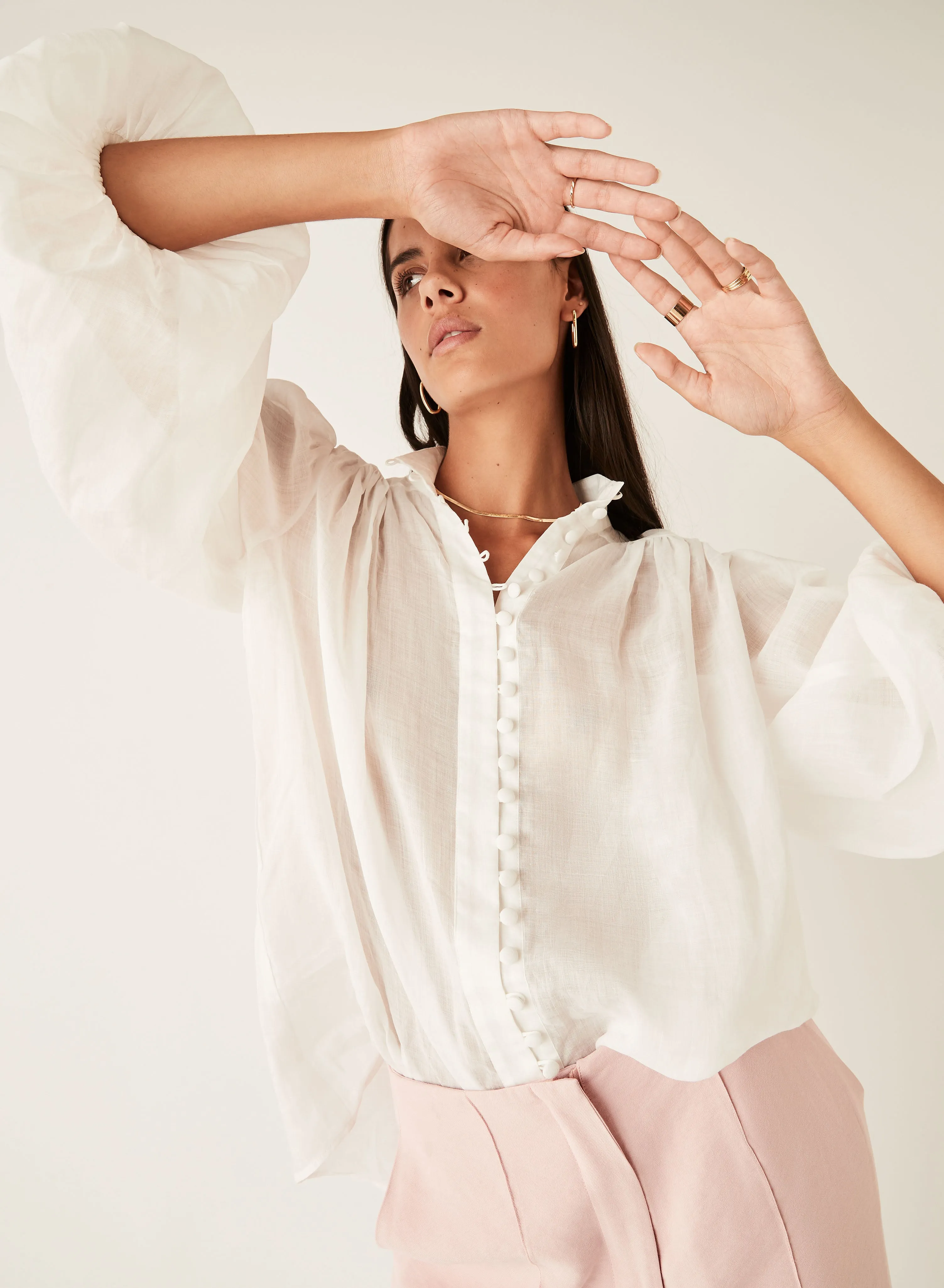 Palms Blouse (White)