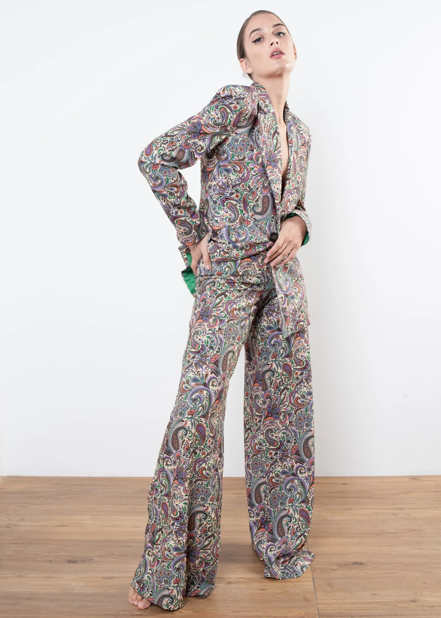 Pantaloni con stampa Paisley