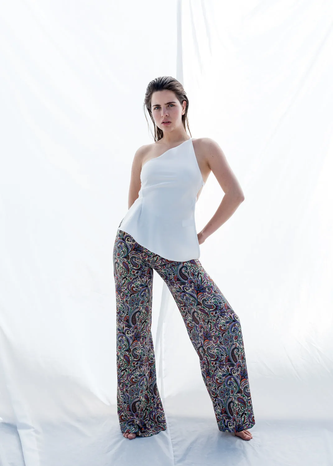 Pantaloni con stampa Paisley