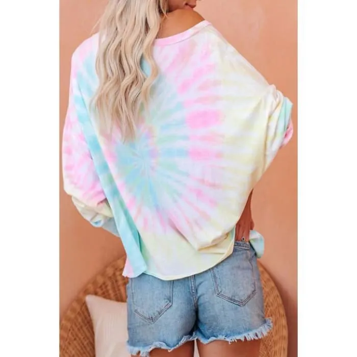 Pastel Long Sleeve Tie Dye Tee