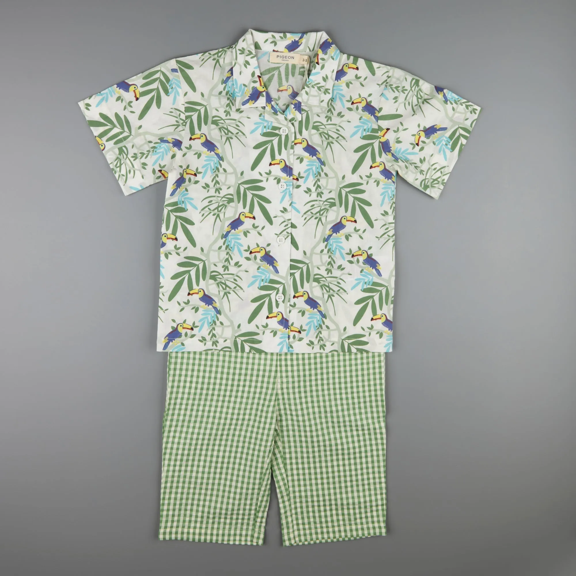 Pigeon Organics Blue Toucans Easy Summer Shirt