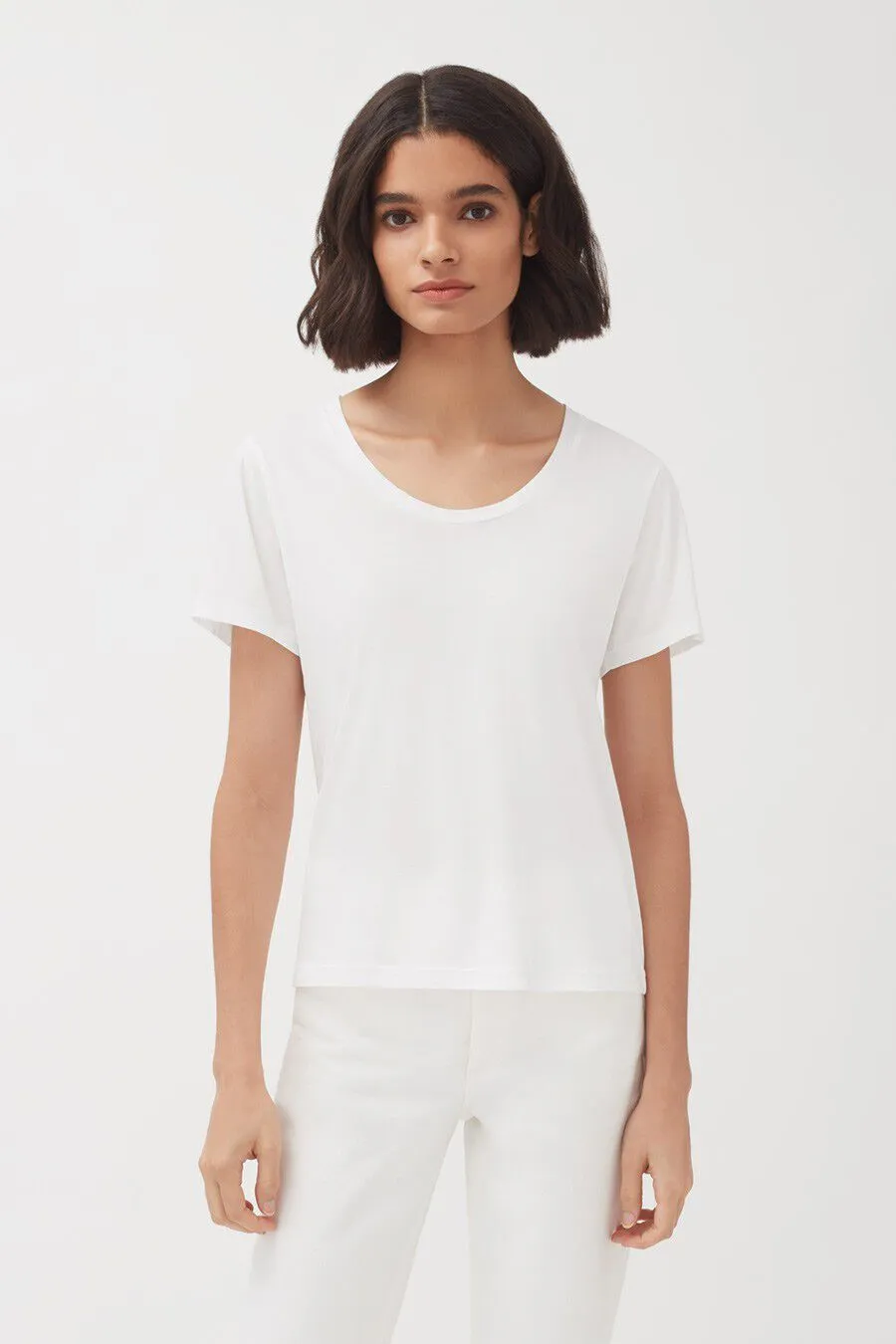 Pima Scoop Neck Tee