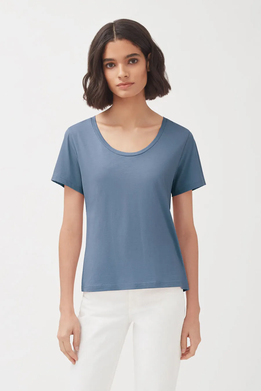 Pima Scoop Neck Tee