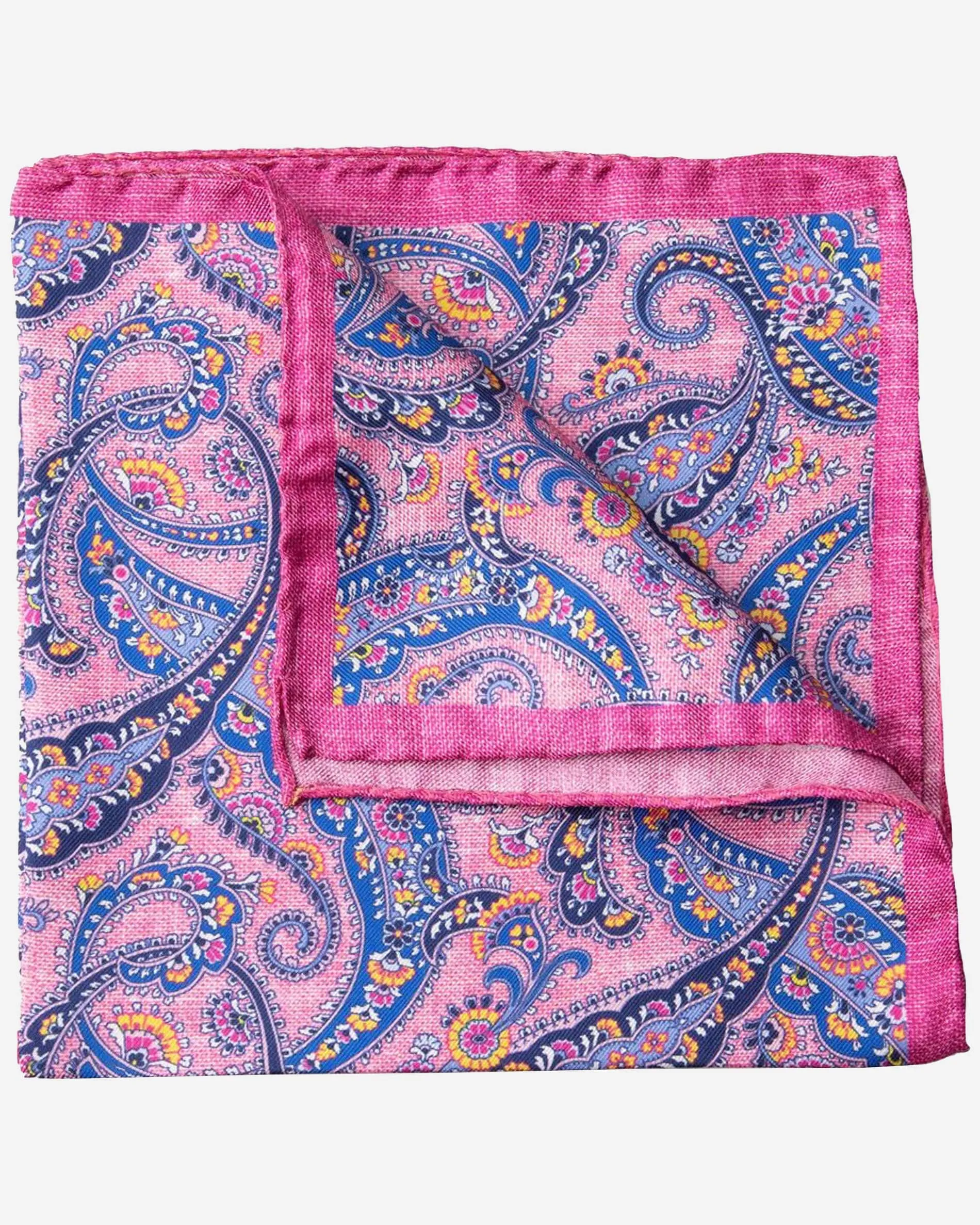 Pink Paisley Pocket Square