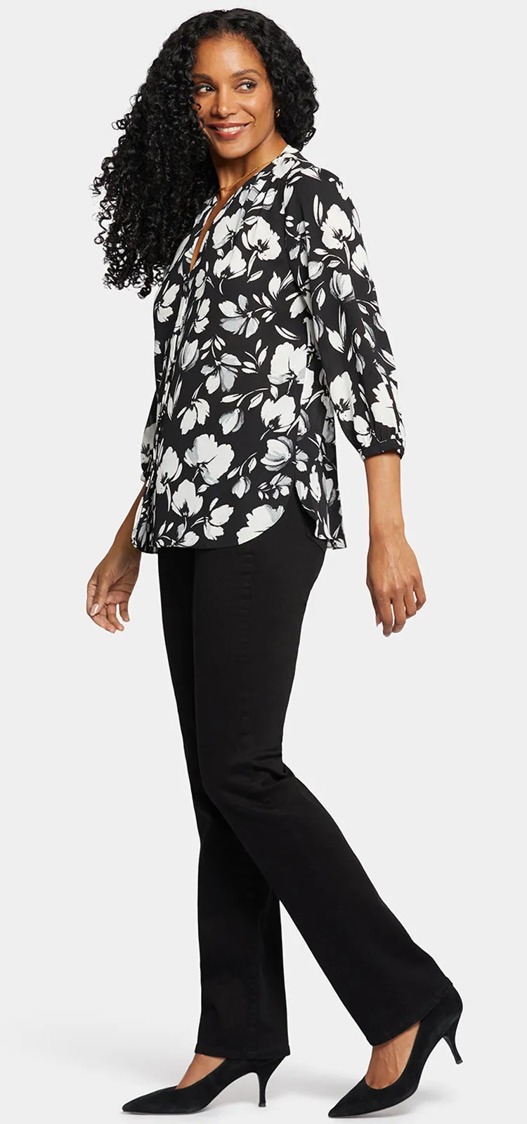 Pintuck Blouse Bloemenprint | Bellefontaine