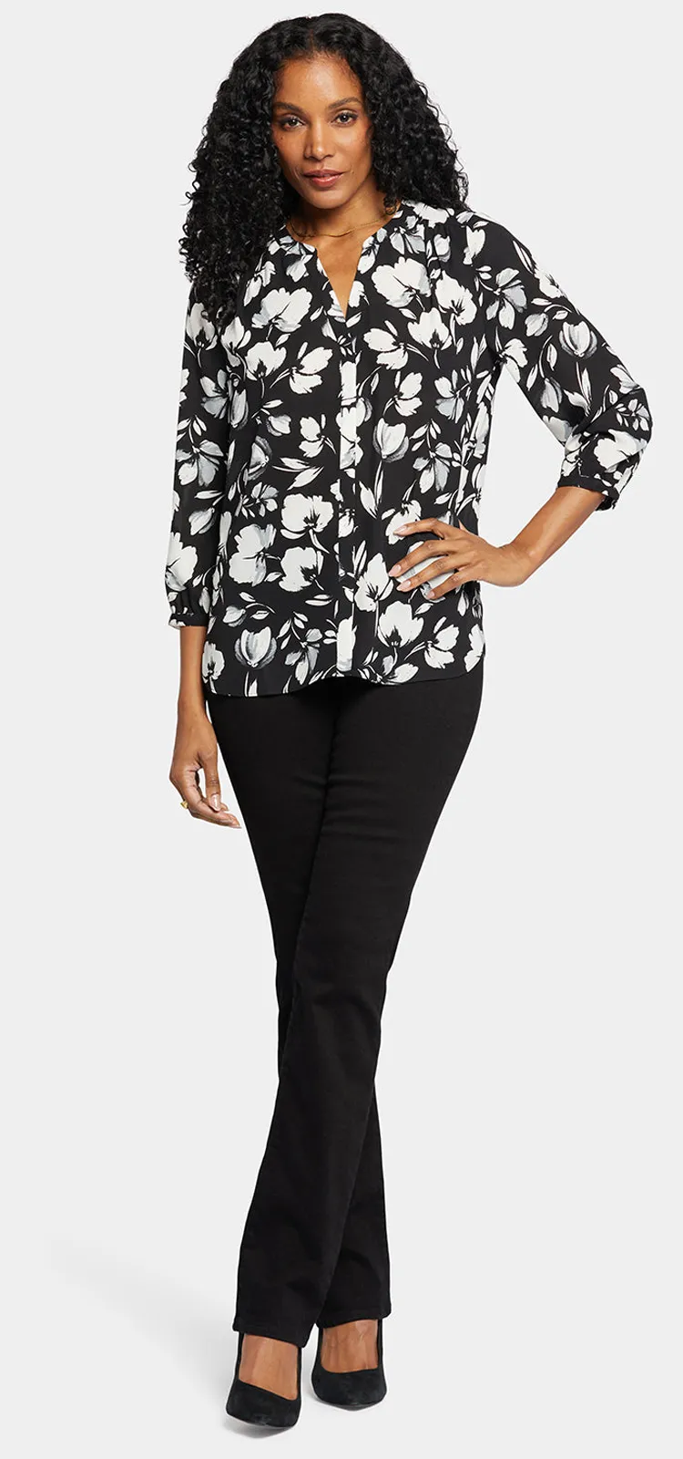 Pintuck Blouse Bloemenprint | Bellefontaine