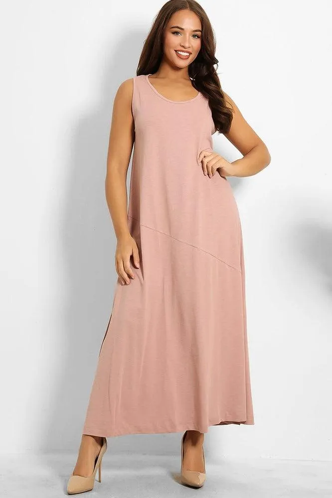 Pure Cotton Sleeveless Maxi Summer Dress