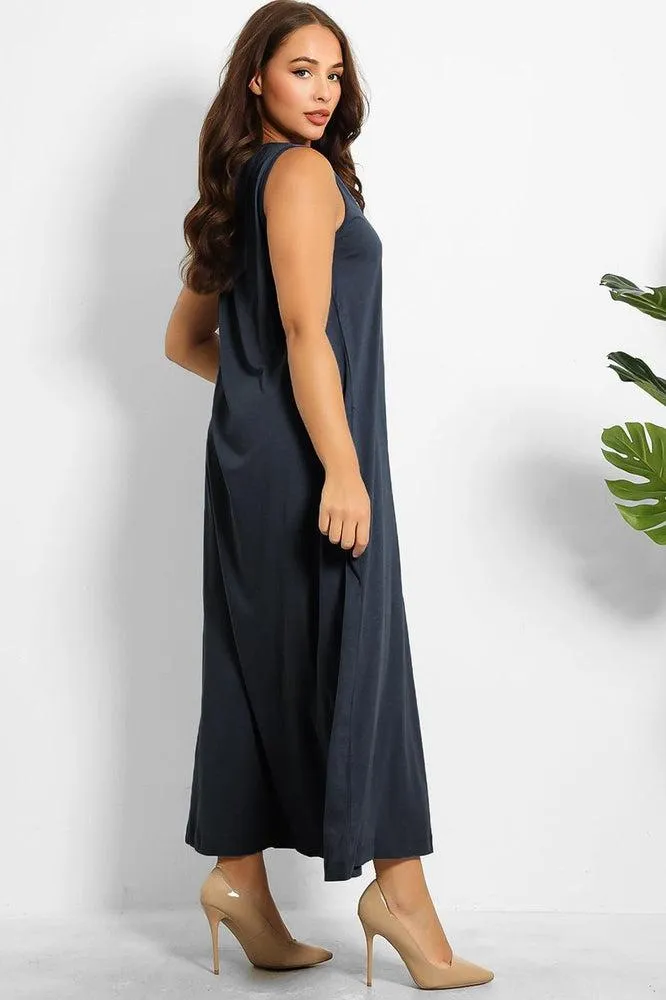 Pure Cotton Sleeveless Maxi Summer Dress