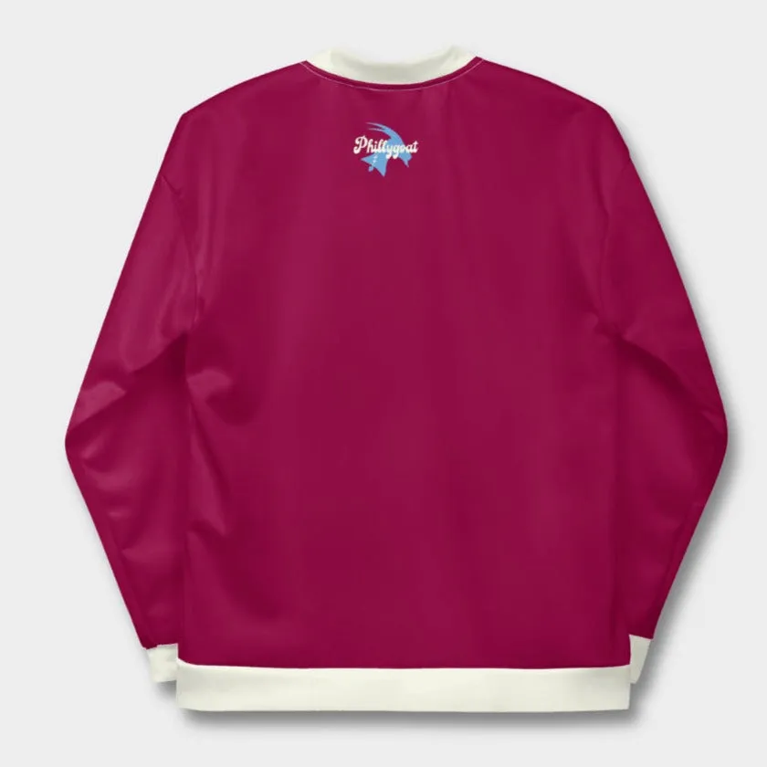 "Old School Maroon Philadelphia Baseball" Premium Track Jacket