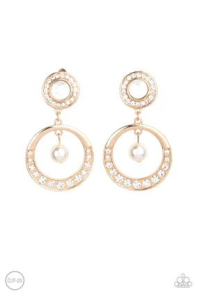 Regal Revel Gold Clip-on Earrings