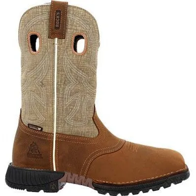 Rocky Men's Hi Wire 11 CT Waterproof Western Work Boot -Brown- RKW0425