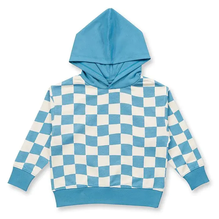 Sense Organics Blue Checker Liam Hoodie