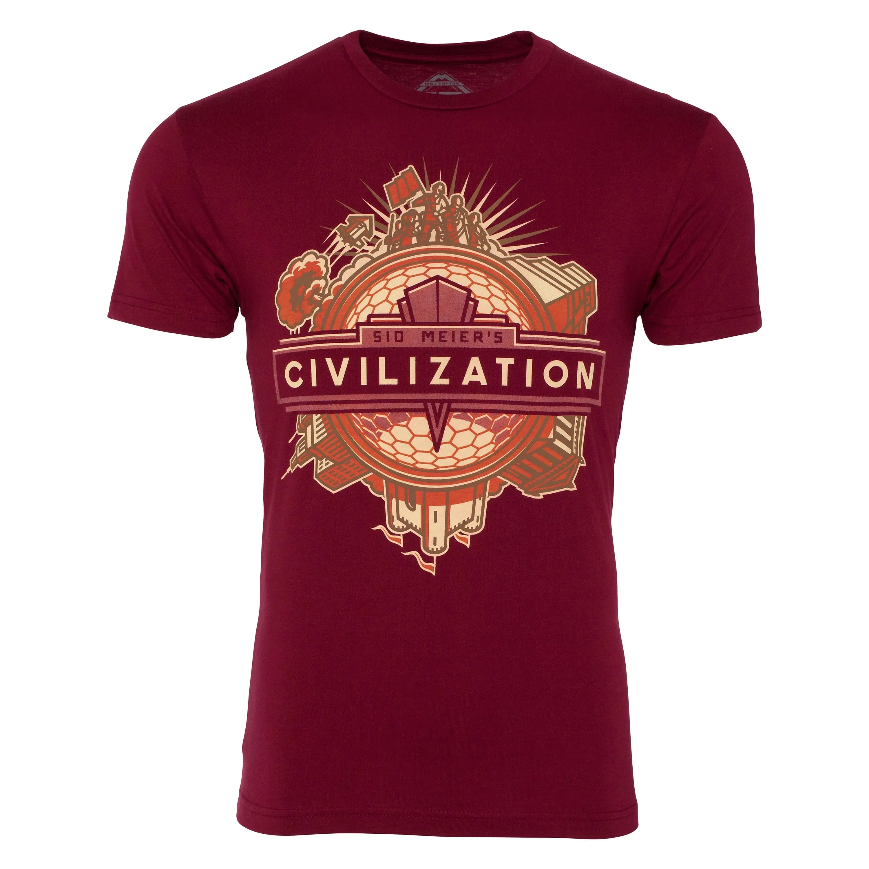 Sid Meier's Civilization - Deco Tee - Maroon