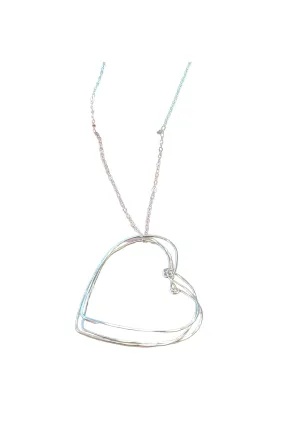 Silver Hearts Necklace on a Silver Chain